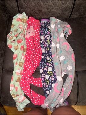 Simple Joys by Carter's Pink Polka Dot Infant Pajama Bottoms